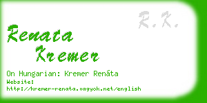 renata kremer business card