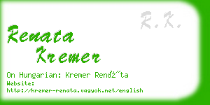 renata kremer business card